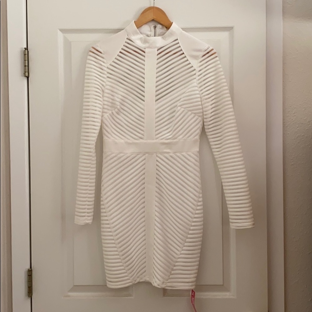 Sexy white mini dress